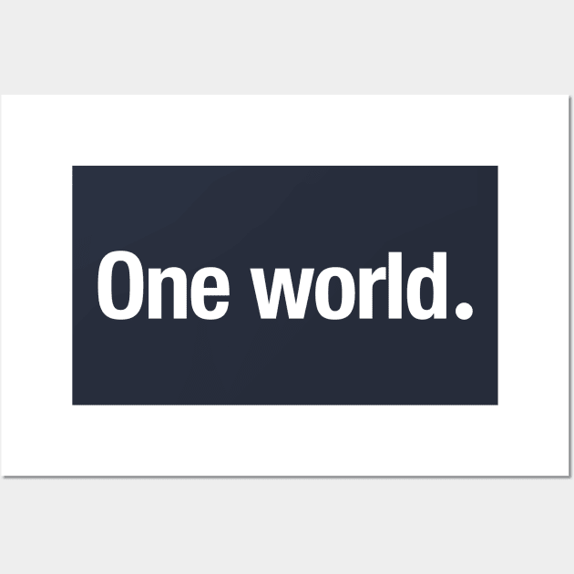 One World. Wall Art by TheAllGoodCompany